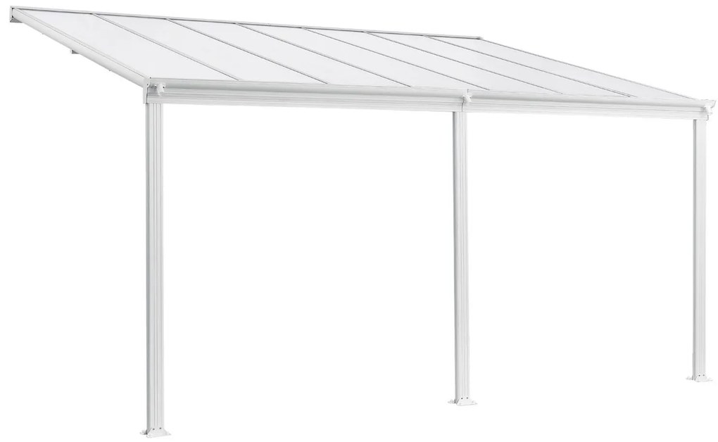 InternetovaZahrada - Furnigo Hliníková pergola Borneo 4x3 m - biela