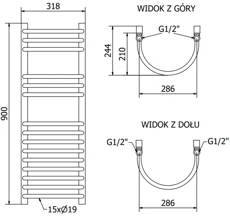 Mexen Eros, elektrické vykurovacie teleso 900 x 318 mm, 300 W, čierna, W112-0900-318-2300-70