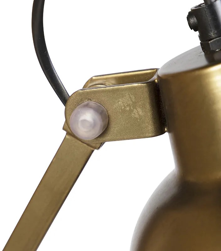 Priemyselná nástenná lampa mosadz nastaviteľná - Avon