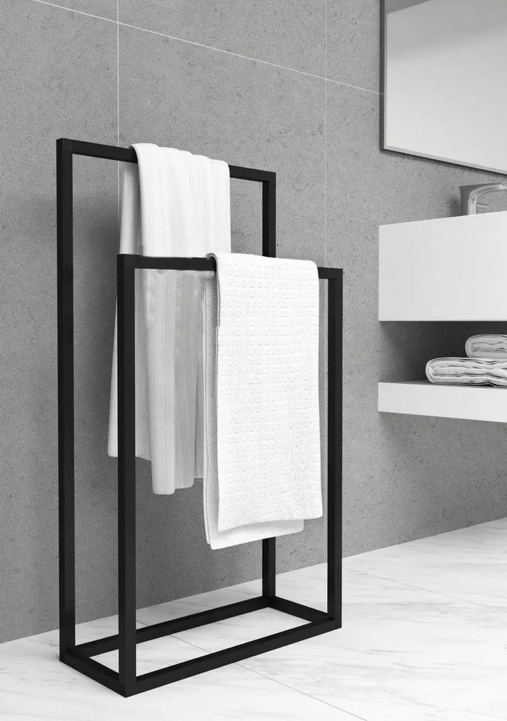 Držiak na uteráky FABERO, čierna