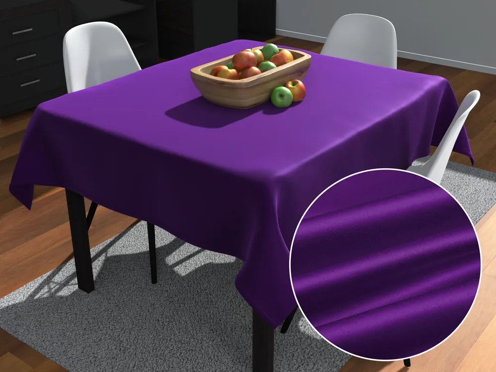 Biante Saténový štvorcový obrus polyesterový Satén LUX-044 Žiarivo fialový 100x100 cm