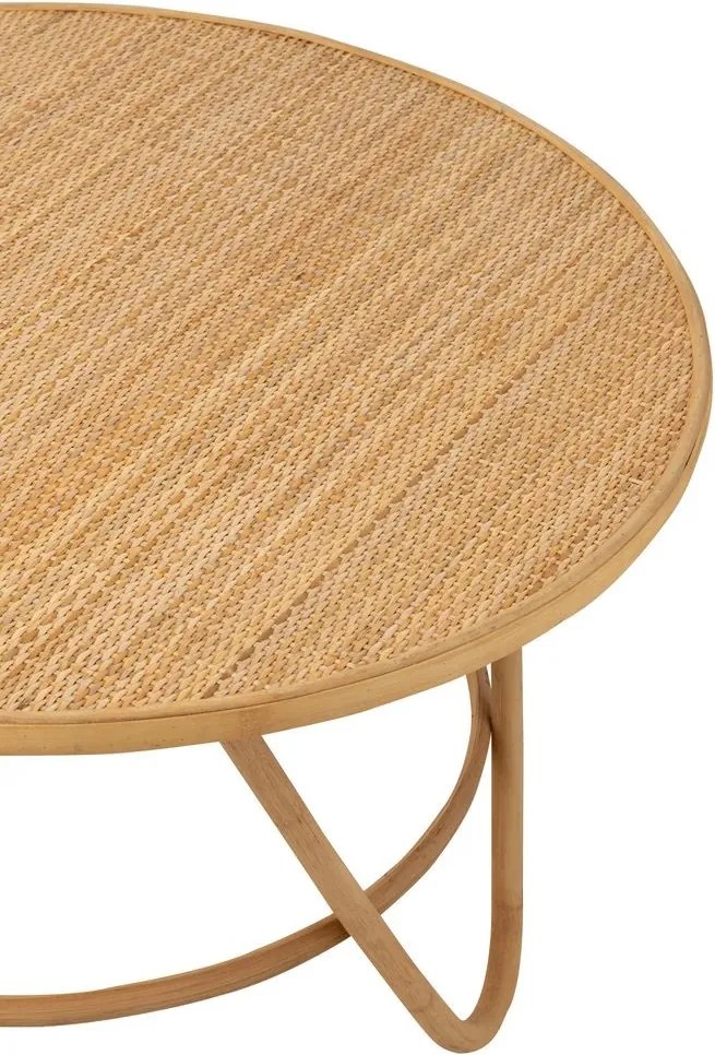 Prírodný ratanový odkladací stolík Balia Rattan Natural L - Ø 80*44 cm