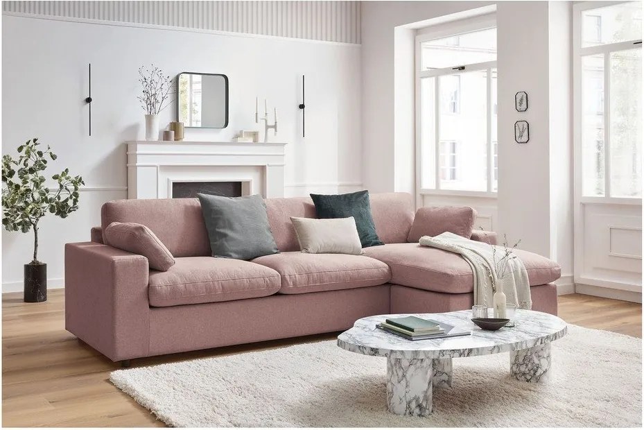 Ružová rohová pohovka Belair – Bobochic Paris