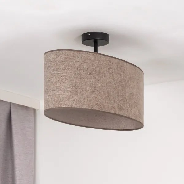 Duolla - Prisadený luster OVAL 1xE27/15W/230V hnedá