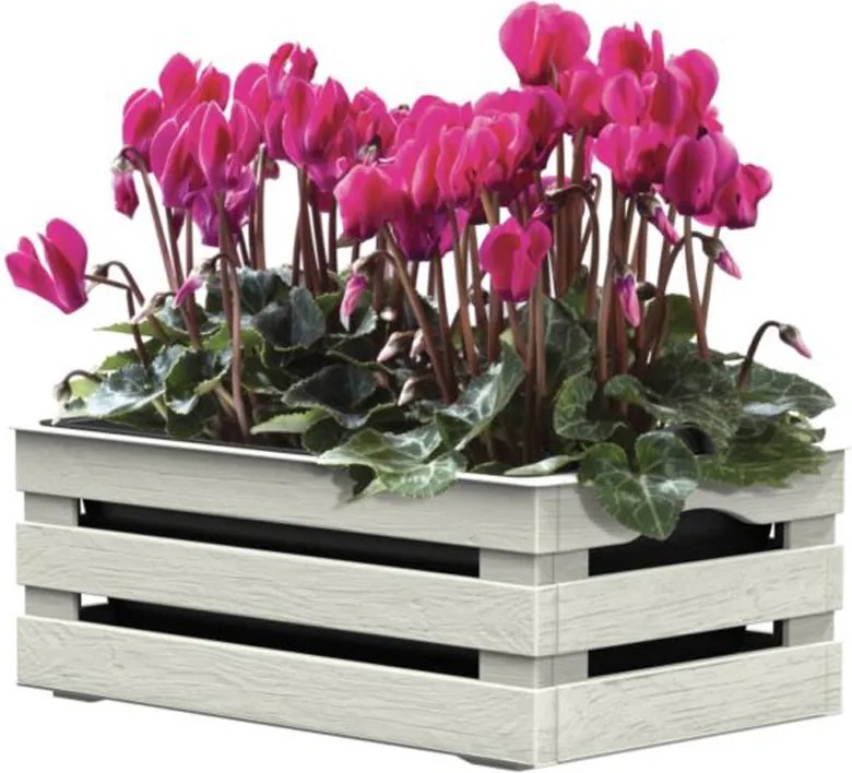 BAMA Bednička TINA Flower 1 WT, farba biela