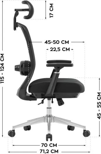 Masážna kancelárska stolička Leadpro 6.0 Black