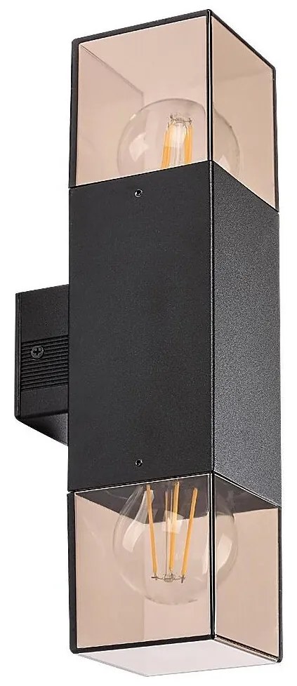 Rabalux 77081 - Vonkajšie nástenné svietidlo LOANDA 2xE27/60W/230V IP54 čierna