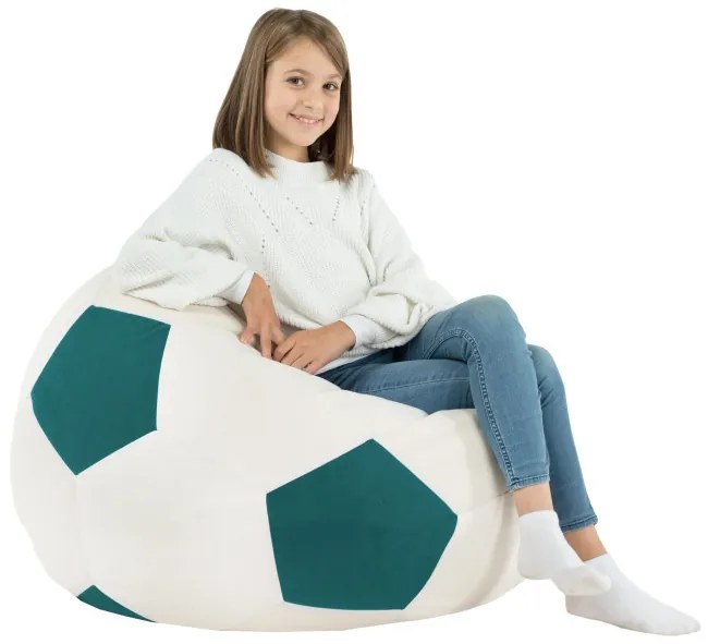 Plyšový sedací vak Futbal tyrkys