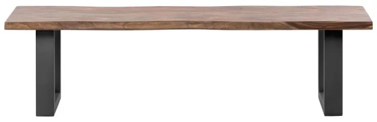 furniture-nabytek.cz - Masívna lavica Bullwer z palisandru, lakovaná, hnedá – 160×40 cm