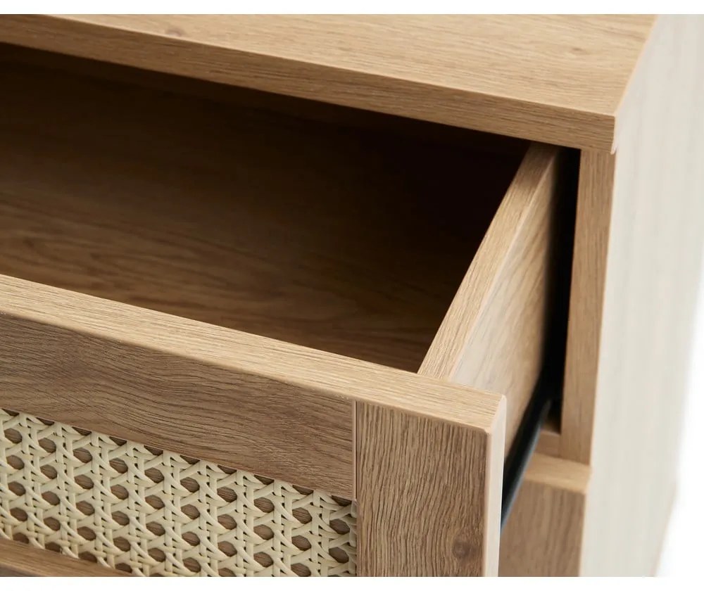 Nízka komoda v dekore duba v prírodnej farbe 80x75 cm Pensacola – Unique Furniture