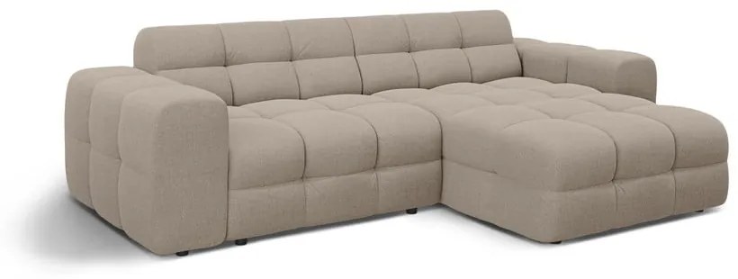 Hnedá rohová pohovka (pravý roh/s leňoškou) Kendal – Micadoni