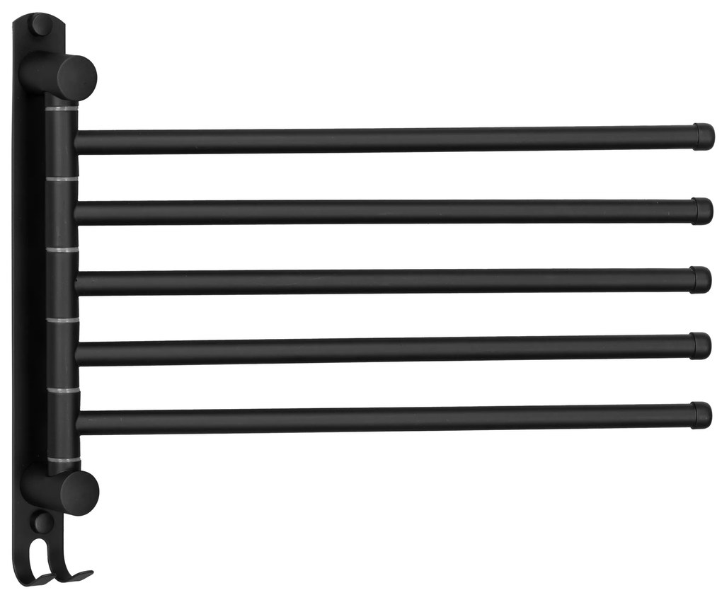 Kúpeľňový vešiak na uteráky ONTI čierny