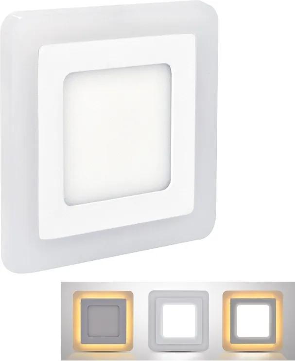 Solight Solight LED podsvietený panel, podhľadový, 18W + 6W, 1530lm, 4000K, štvorcový