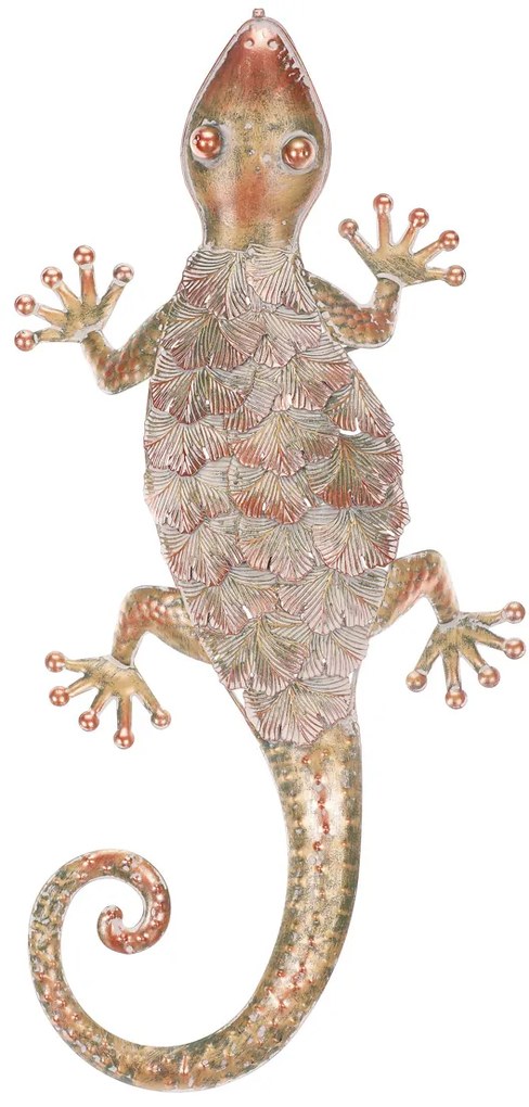 Jašterica 61 cm - kovová nástenná dekorácia