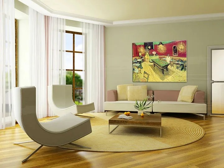 Obraz na plátne NOC PRED KAVIARŇOU – Vincent van Gogh REP131