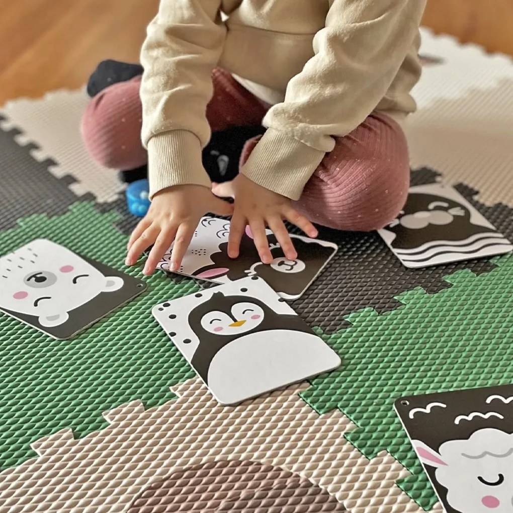 Penová podlaha na zem do detskej izby LEŇOCHOD A DÚHA 9 dielov