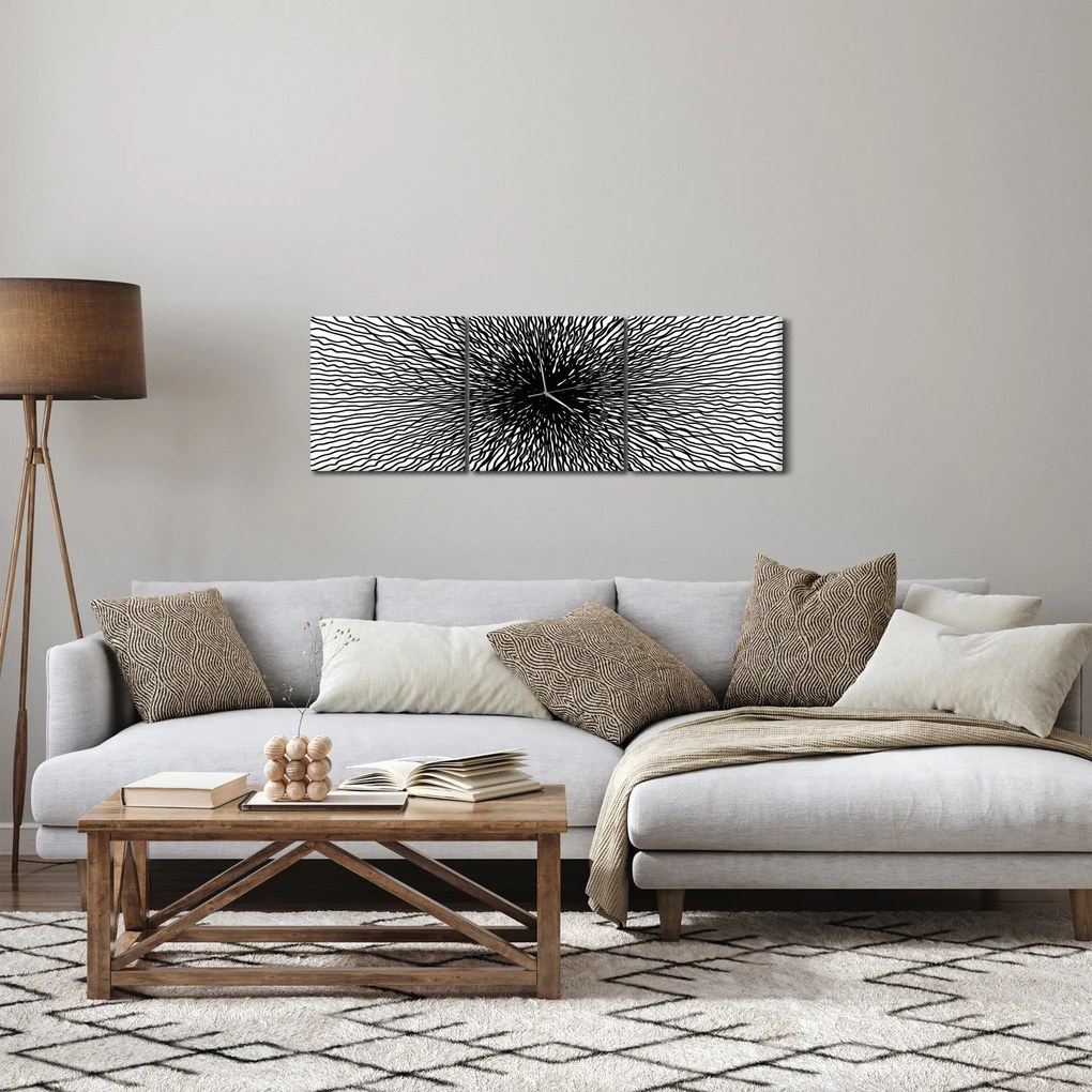 Obraz - Stred (s hodinami) (90x30 cm)
