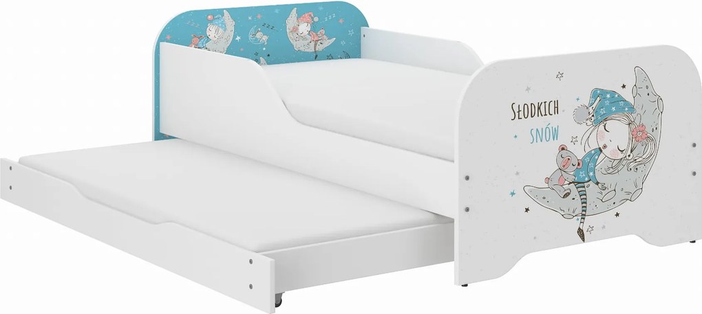 Wooden Toys Detská posteľ MIKI 160x80 ŚPIOCH s funkciou spania