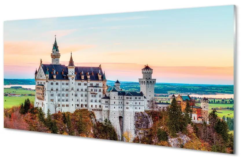 Obraz na akrylátovom skle Nemecko castle jeseň munich 125x50 cm