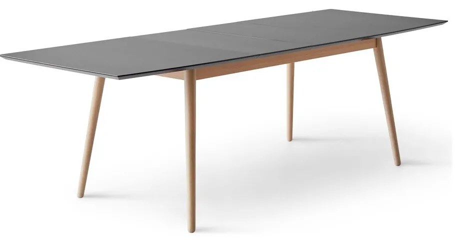 Rozkladací jedálenský stôl v antracitovo-prírodnej farbe 90x165 cm Meza – Hammel Furniture