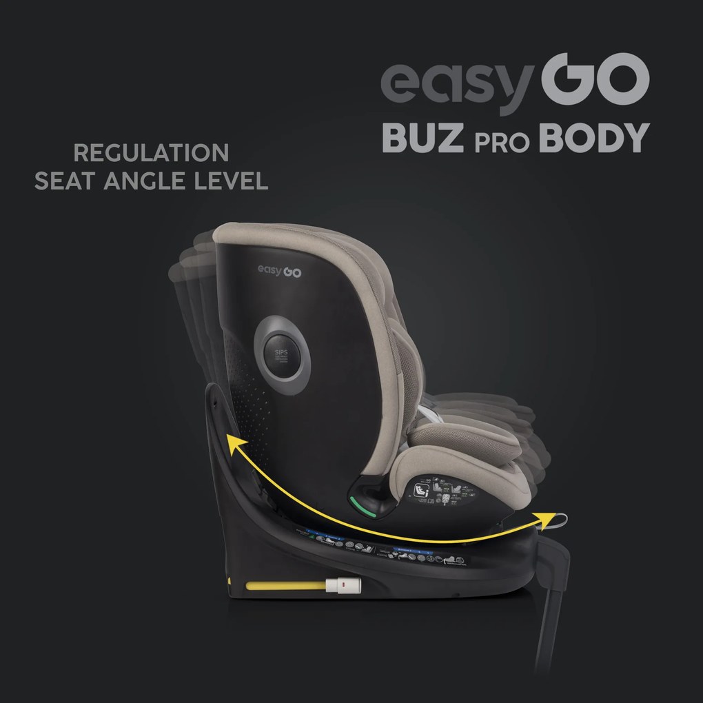 Súprava autosedačky EasyGo Buz Xtd Pro a Buz Pro Body 2 v 1 Taupe
