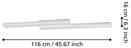 Eglo 900022 - LED RGBW Stmievateľné stropné svietidlo SALITERAS-Z LED/20,4W/230V