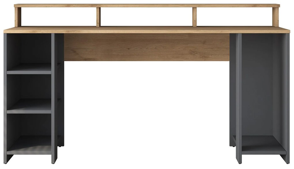 Písací stôl Kalipo 160 cm orech/antracit