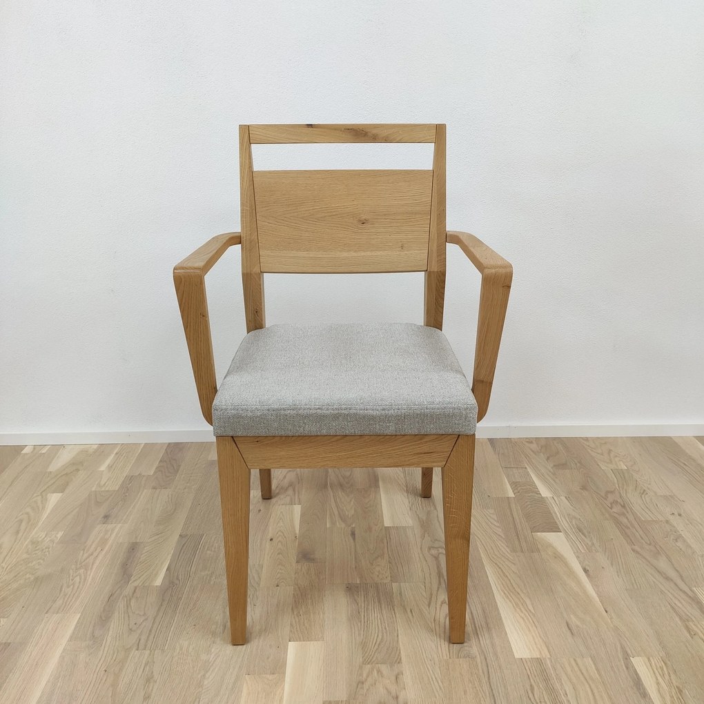 Moderná jedálenská stolička EV s pod-rúčkami a textilným sedákom, 57x55x90 cm Urban 02