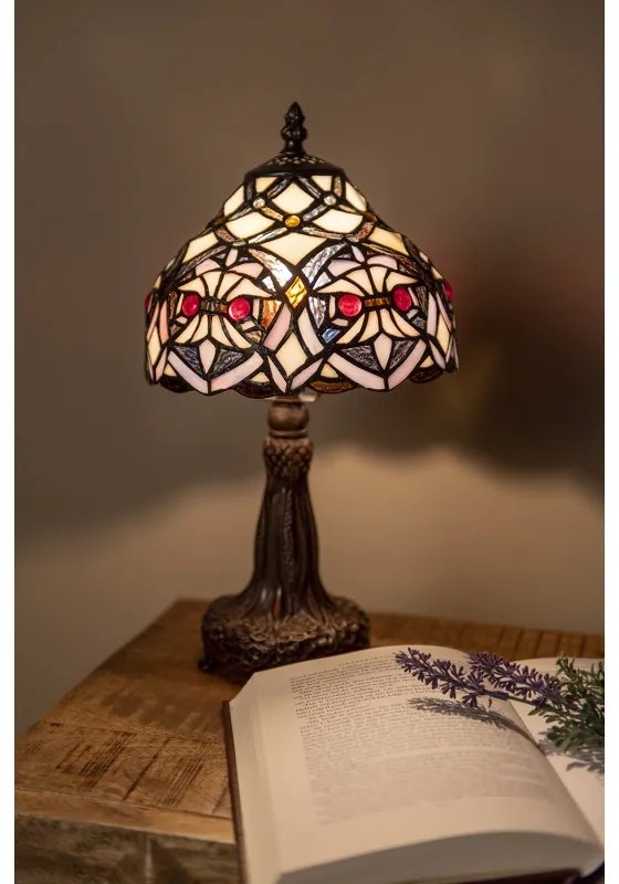 Stolová rustikálna lampa Tiffany 20*34