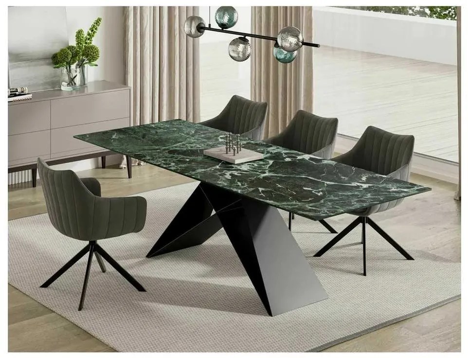 Jedálenský stôl Westin II 160 x 90 cm, tmavo zelená