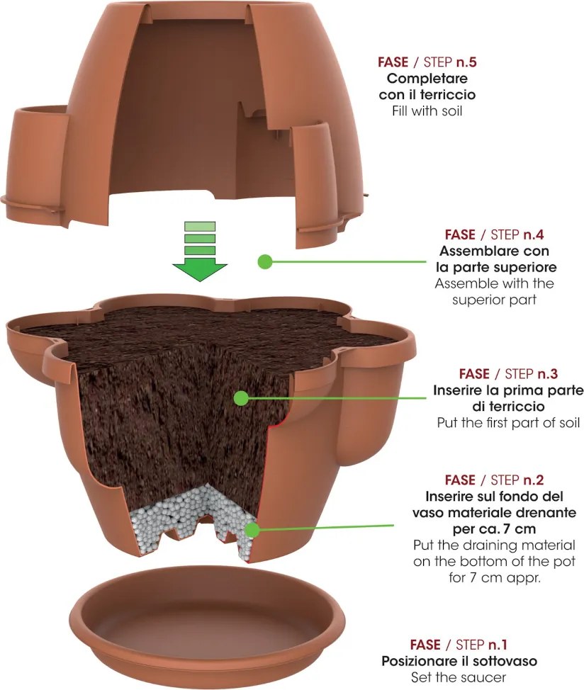 BAMA OASI, 80 x 80 cm, terracotta