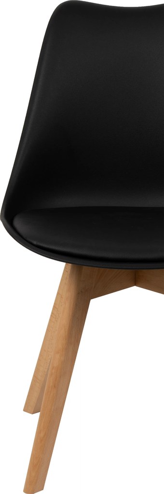 Noela Jedálenský set SCANDINAVIA 150 biely + 4x stolička SCANDINO čierna