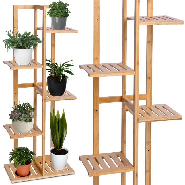 Stojan na kvety GUTREN bambusový 6 políc