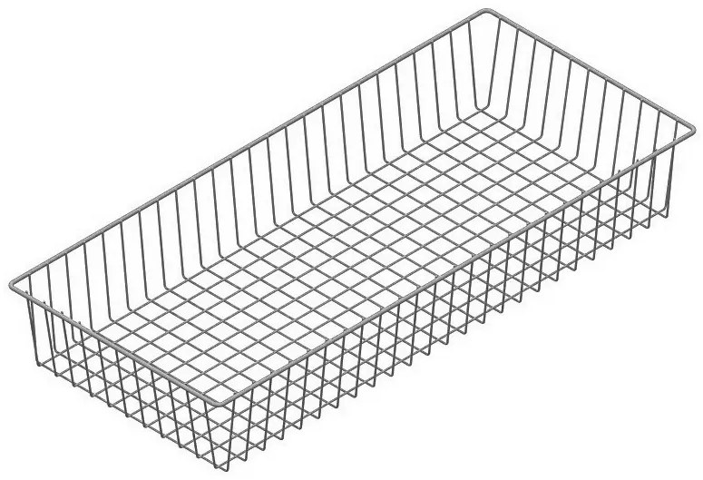 Drôtený policový kôš ELEMENT SYSTEM, 800 x 350 mm, sivý