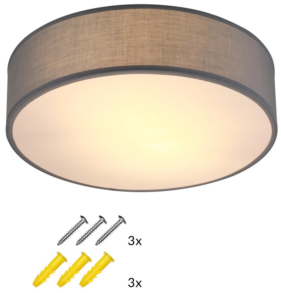 InternetovaZahrada Stropná lampa Ø38cm - sivá