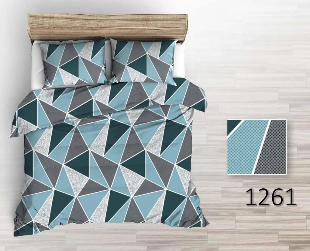 Posteľná obliečka Trojuholník modrý 140x200/70x90 cm