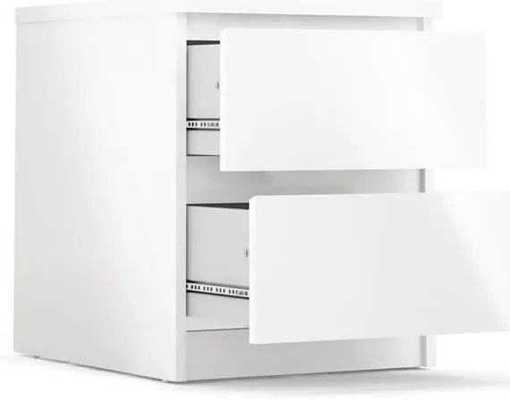 Biely nočný stolík Naia - Tvilum