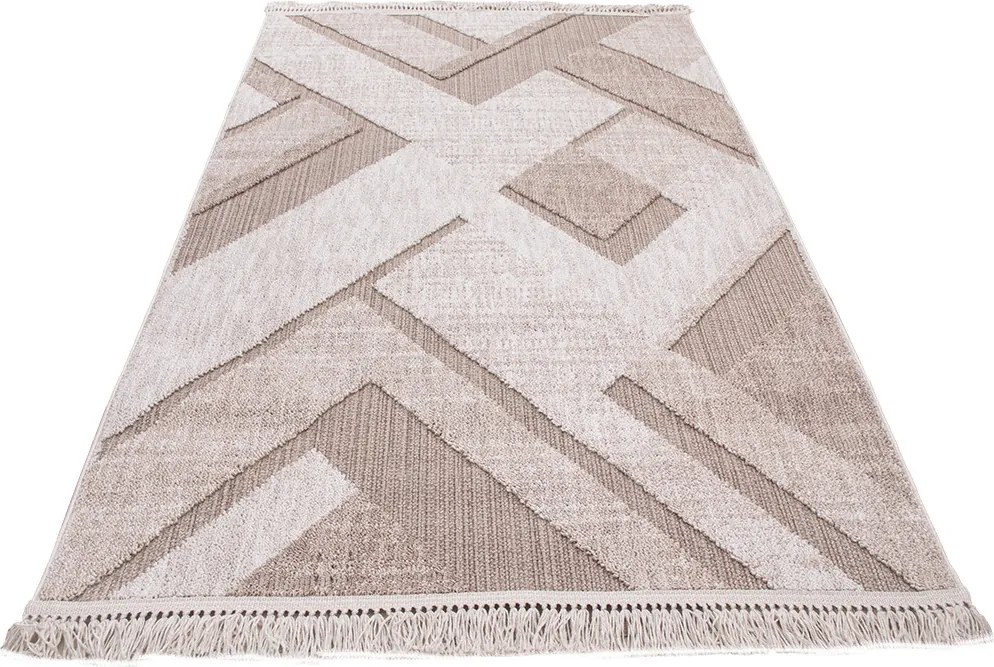 Koberec Benita 095A D.BEIGE/CREAM rozmery koberec: 60x100 cm