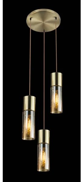 Globo 21000-3HM - Luster na lanku ANNIKA 3xE27/25W/230V pr. 30 cm mosadz