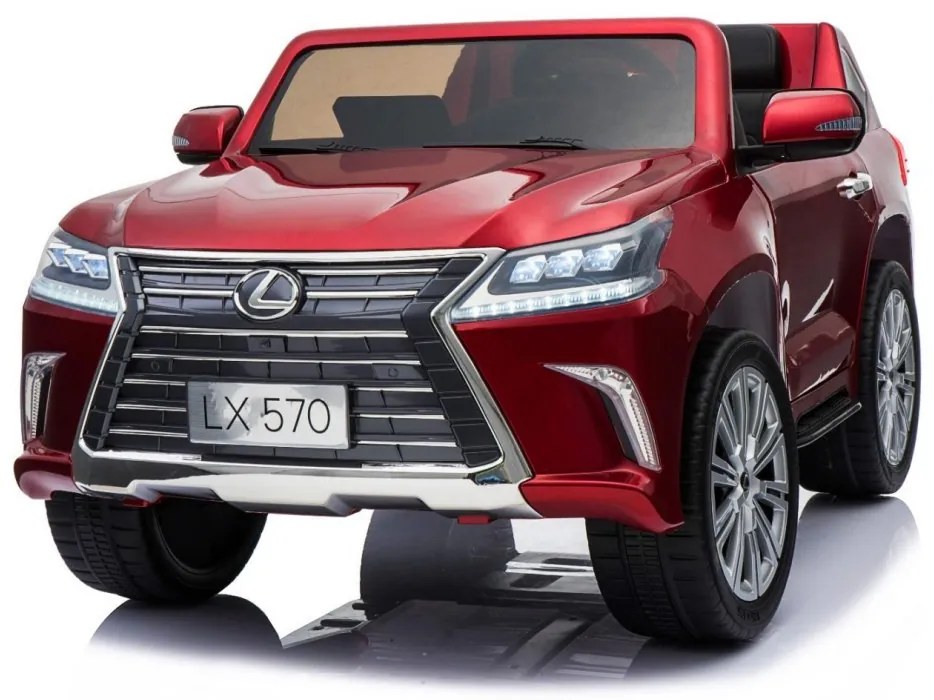 RAMIZ ELEKTRICKÉ AUTÍČKO  LEXUS LX570 - LAKOVANÉ - ČERVENÉ - 4 x 45W - 2 x12V 7Ah - 2023