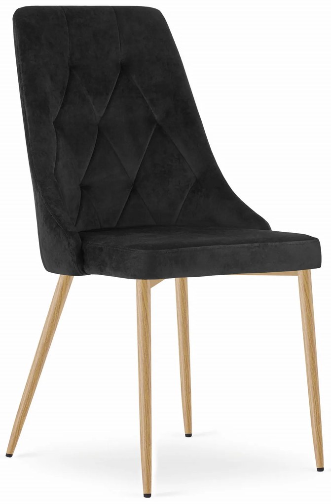 Stolička IMOLA - čierny zamat / nohy vo farbe dreva x 1 9401 71 00 00