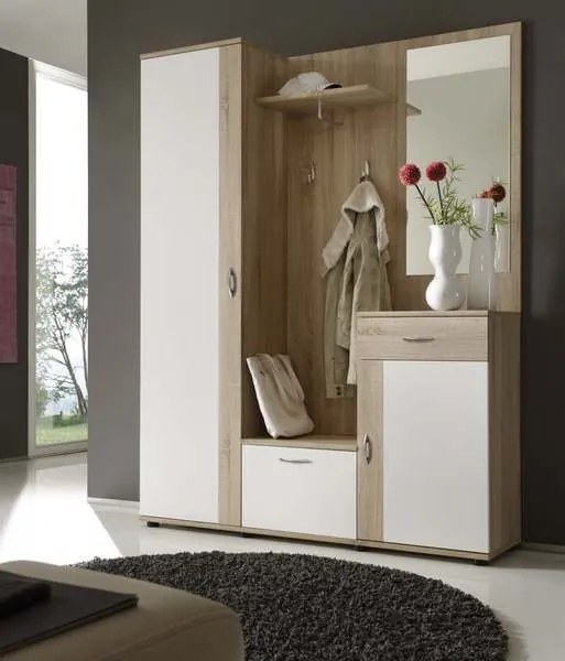 Predsieňová stena Patent, dub sonoma/biela