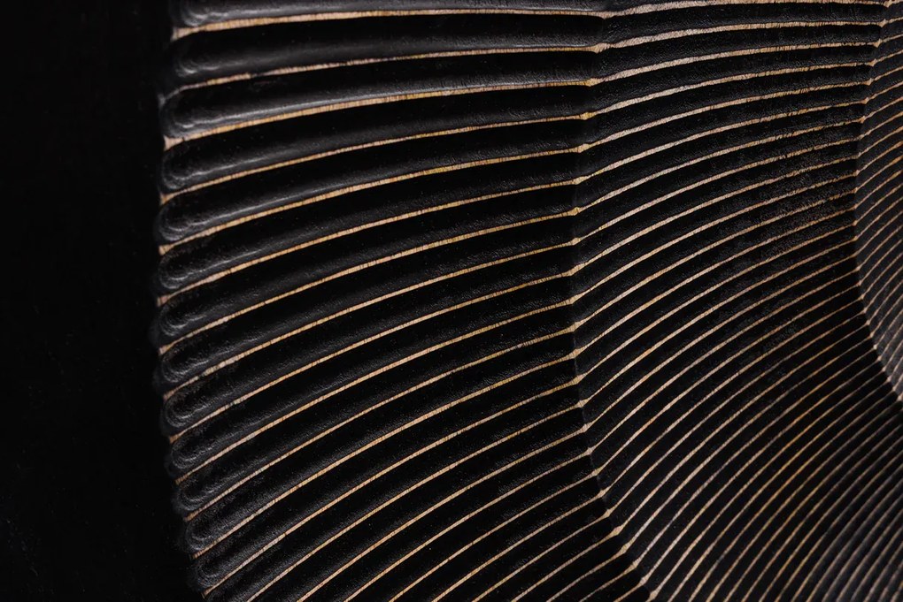 Komoda Golden Sunset 140 cm z mangového dreva v čiernom prevedení