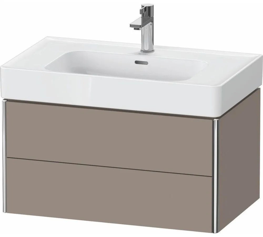 DURAVIT XSquare závesná skrinka pod umývadlo, 2 zásuvky, 784 x 470 x 397 mm, bazalt matný, XS4399043430000