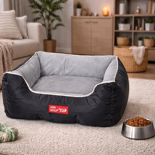 Pelech pre psa / mačku L - sivo-čierny