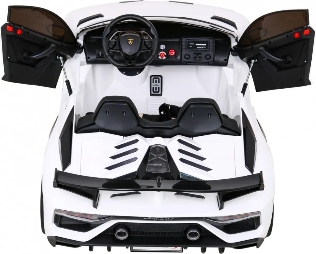 Ramiz Lamborghini SVJ DRIFT pre 2 deti Biela + funkcia Drift + diaľkové ovládanie