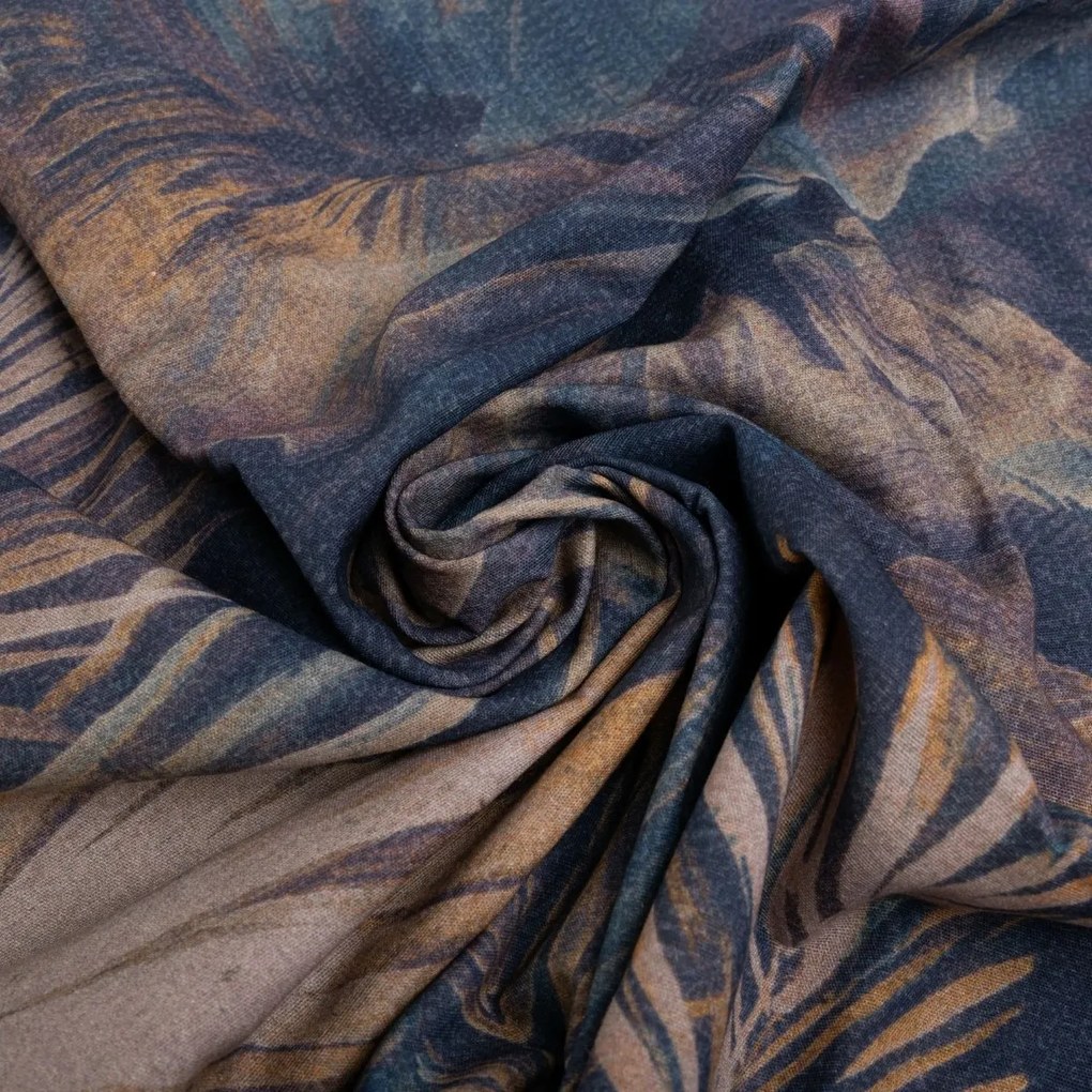 Obliečky zo zmesi bavlny a ľanu Vodné listy, 220 x 200 cm, 2 ks 70 x 80 cm