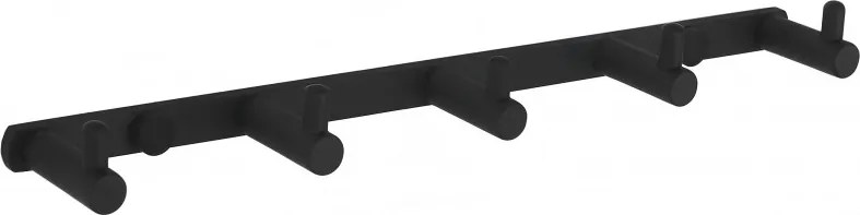 Mexen vešiak na uterák s piatimi háčikmi, čierna - 709165-70