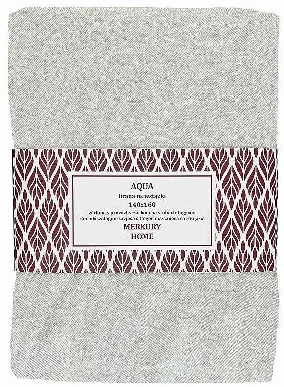 Záclona na šnurovanie AQUA polyester ecru 140x160 Merkury Home