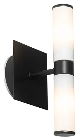 Moderné nástenné svietidlo čierne IP44 2-svetlo - Vaňa